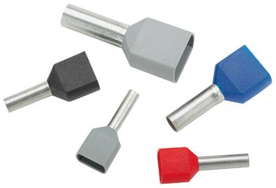 Panduit Pan-Term DIN Ferrule; #16 Twin Wire; Black; Polypropylene - Funnel Entry; 500 ct.